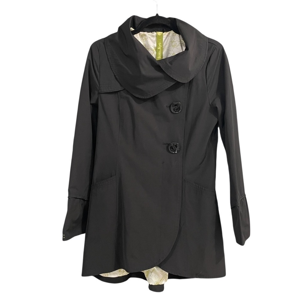 Soia & Kyo Black Trench Coat Medium